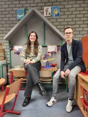 Onze derdejaarstudenten van de Nieuwste Pabo, Leva en Devi