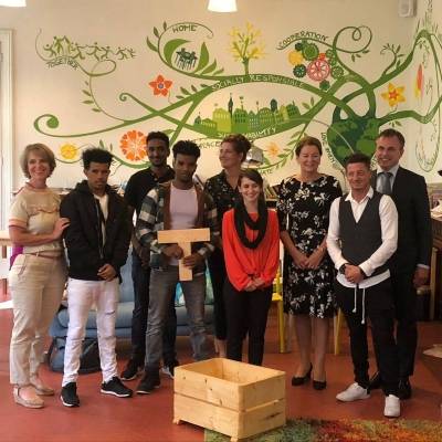 Groepsfoto bezoek staatssecretaris